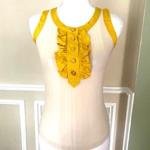 MARC By MARC JACOBS Sleeveless Yellow Ruffle Top